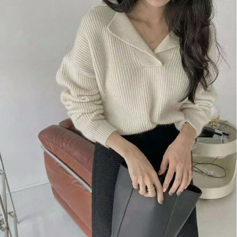 Pull Yara Col V – Confort et Élégance Hivernale