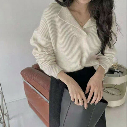 Pull Yara Col V – Confort et Élégance Hivernale