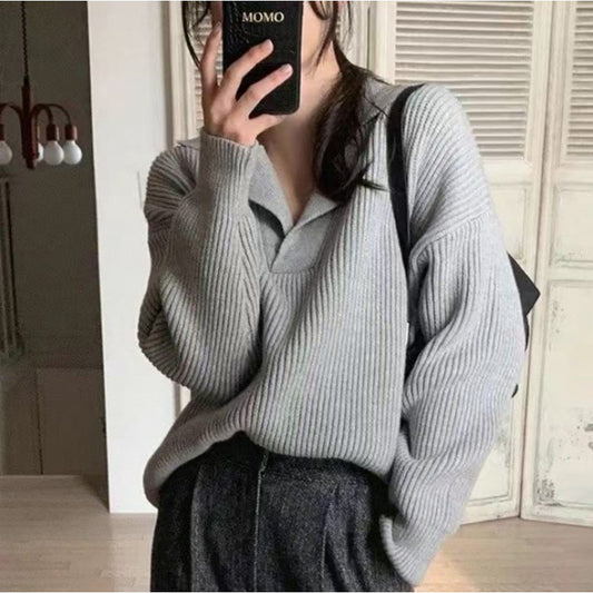 Pull Yara Col V – Confort et Élégance Hivernale