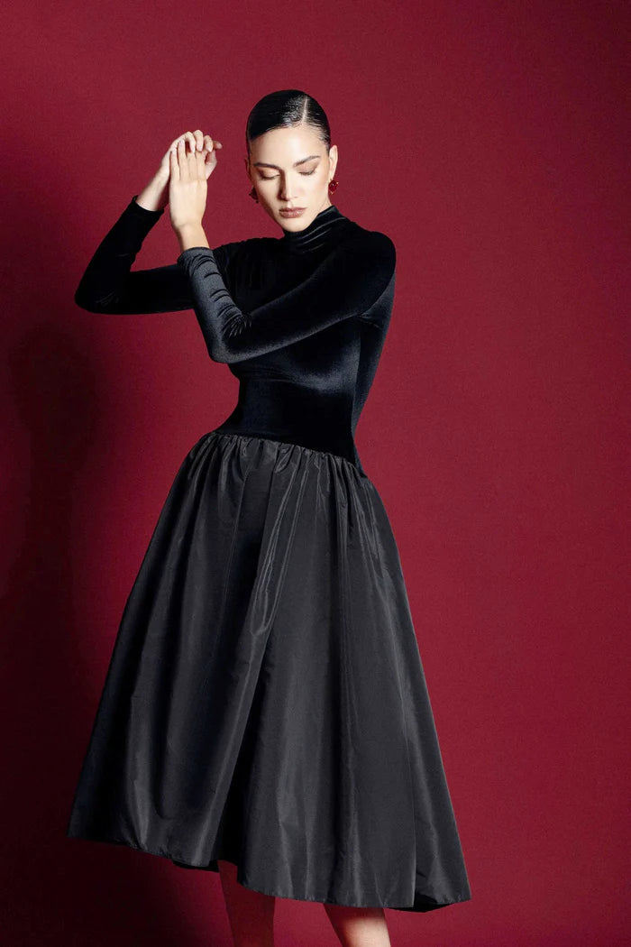 Robe midi à manches longues Florienne