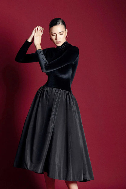 Robe midi à manches longues Florienne