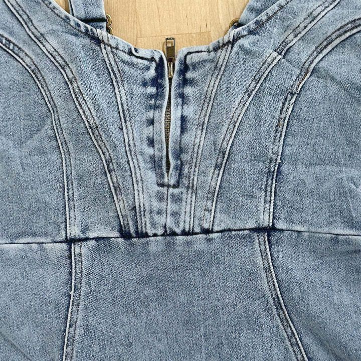 Robe Candy En Denim Avec Bretelles Réglables