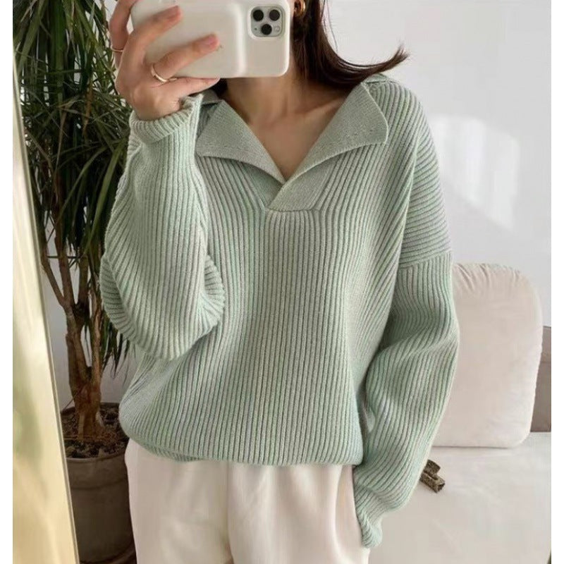 Pull Yara Col V – Confort et Élégance Hivernale